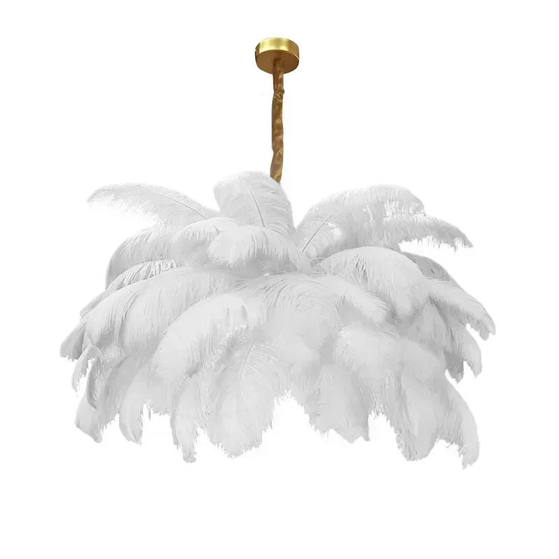 Modern Feather Pendant Light Nordic Chandelier Ceiling Lamp for Living Room Bedroom Light Fixture