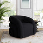 Comfy Swivel Boucle Barrel Armchair, Customized