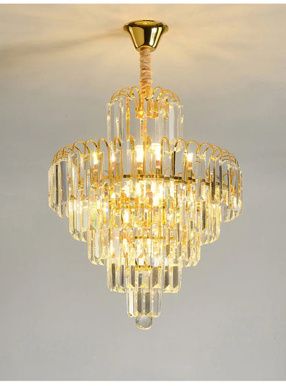 Luxury French Gold Crystal Chandeliers Lighting for Living Room Ceiling Pendant,  Dining Table Light Fixtures