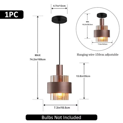 LED Modern Chandelier  With Remote Control 3 Pendant, Minimalist Dining Table Pendant Lights