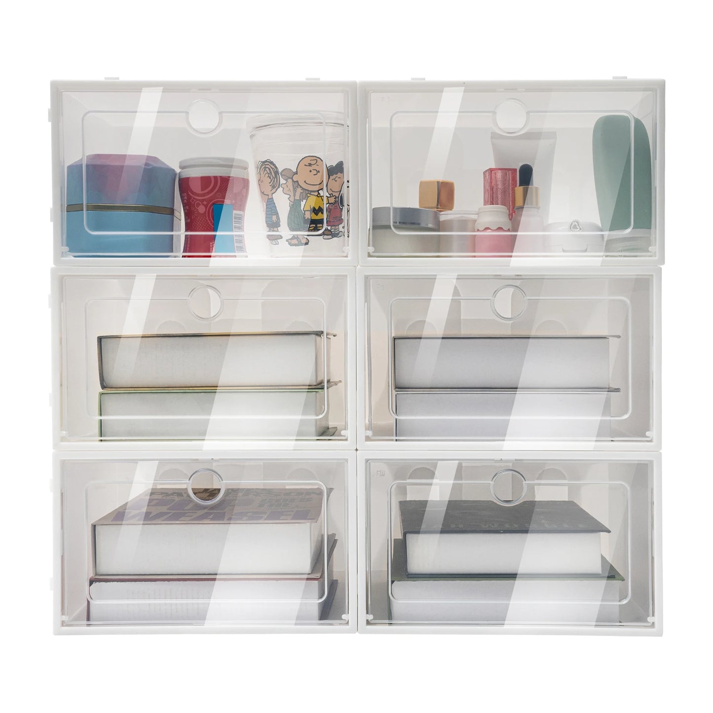 20PCS/24PCS Foldable Flip Clear Shoe Case Home Organizer 33*23*14cm