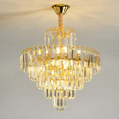 Luxury French Gold Crystal Chandeliers Lighting for Living Room Ceiling Pendant,  Dining Table Light Fixtures