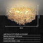 Modern Living Room LED Crystal Gold Large Chandelier Kitchen Long Pendant Lamp