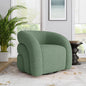 Comfy Swivel Boucle Barrel Armchair, Customized