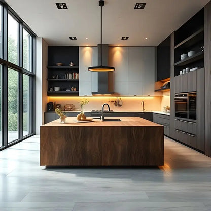 Custom High Quality Italian Luxury Design Furniture Cabinets with Island Kitchen Remodeling Custom Cabinets
