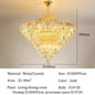 Luxury French Gold Crystal Chandeliers Lighting for Living Room Ceiling Pendant,  Dining Table Light Fixtures