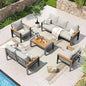 Aluminum Patio Furniture, Oversized Sectional, Washable Thick Cushions, Coffee Table
