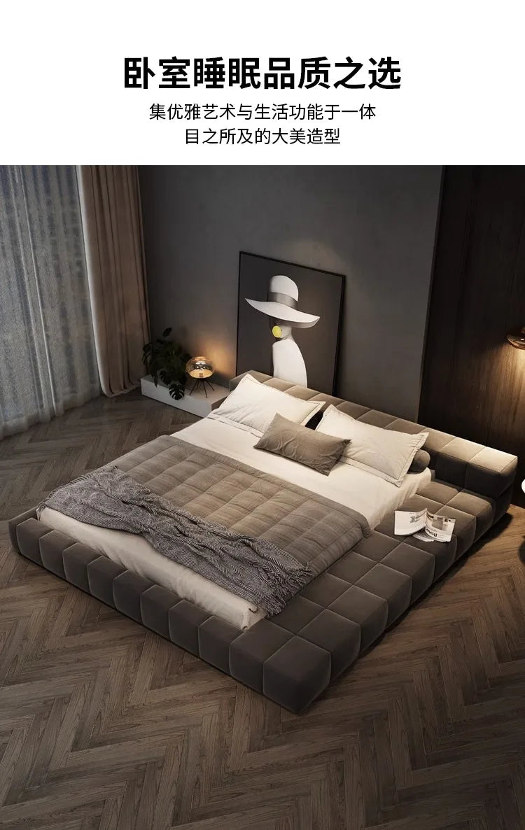 Bedroom Unique Bed Aesthetic Modern Double Bed Luxury Sleeping