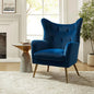 Velvet Accent Chair, Modern Wingback, Velvet Tufted Upholstered, Customized