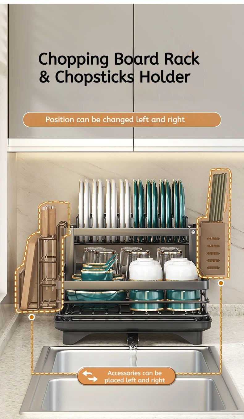Stainless Steel Dish Drying Rack Adjustable