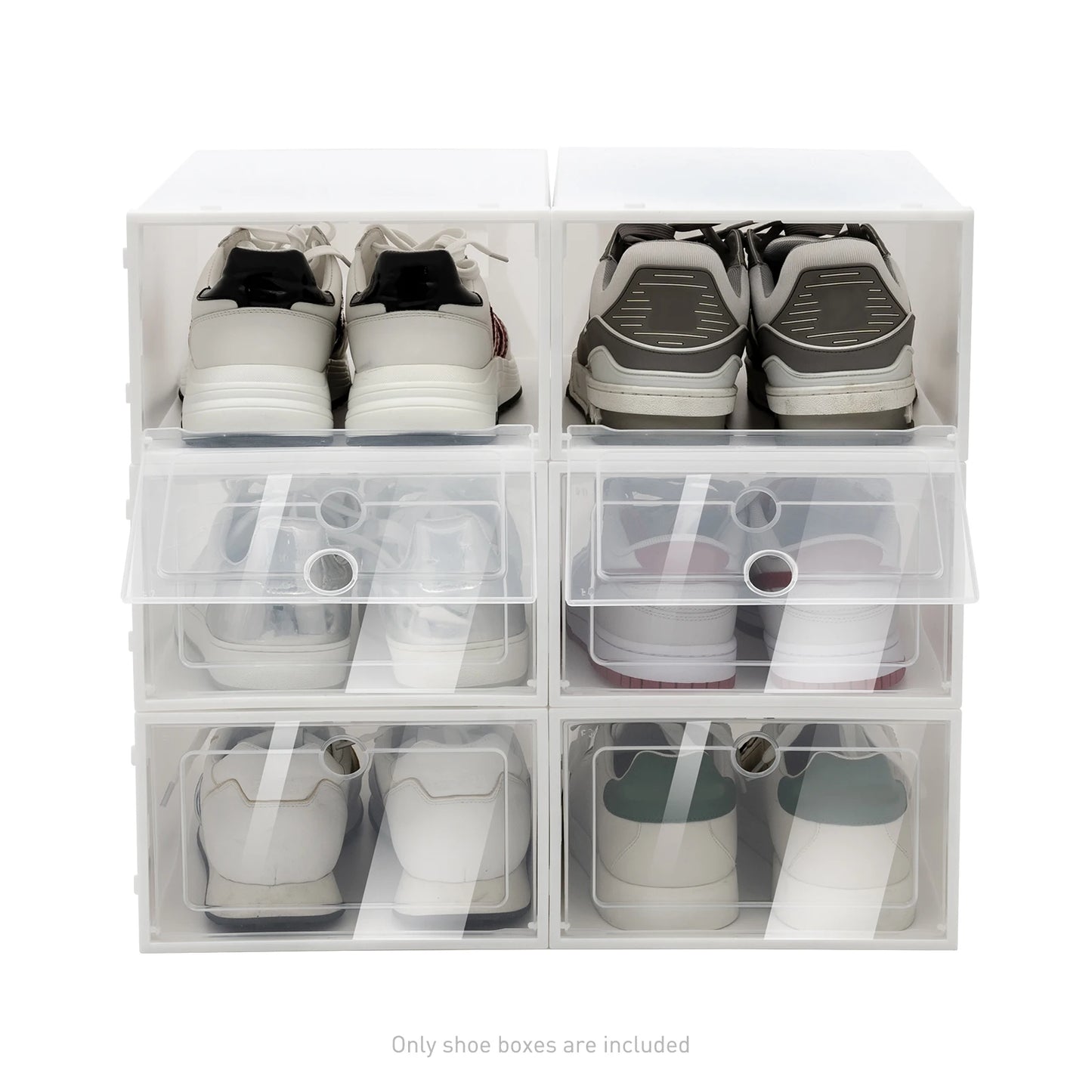 20PCS/24PCS Foldable Flip Clear Shoe Case Home Organizer 33*23*14cm