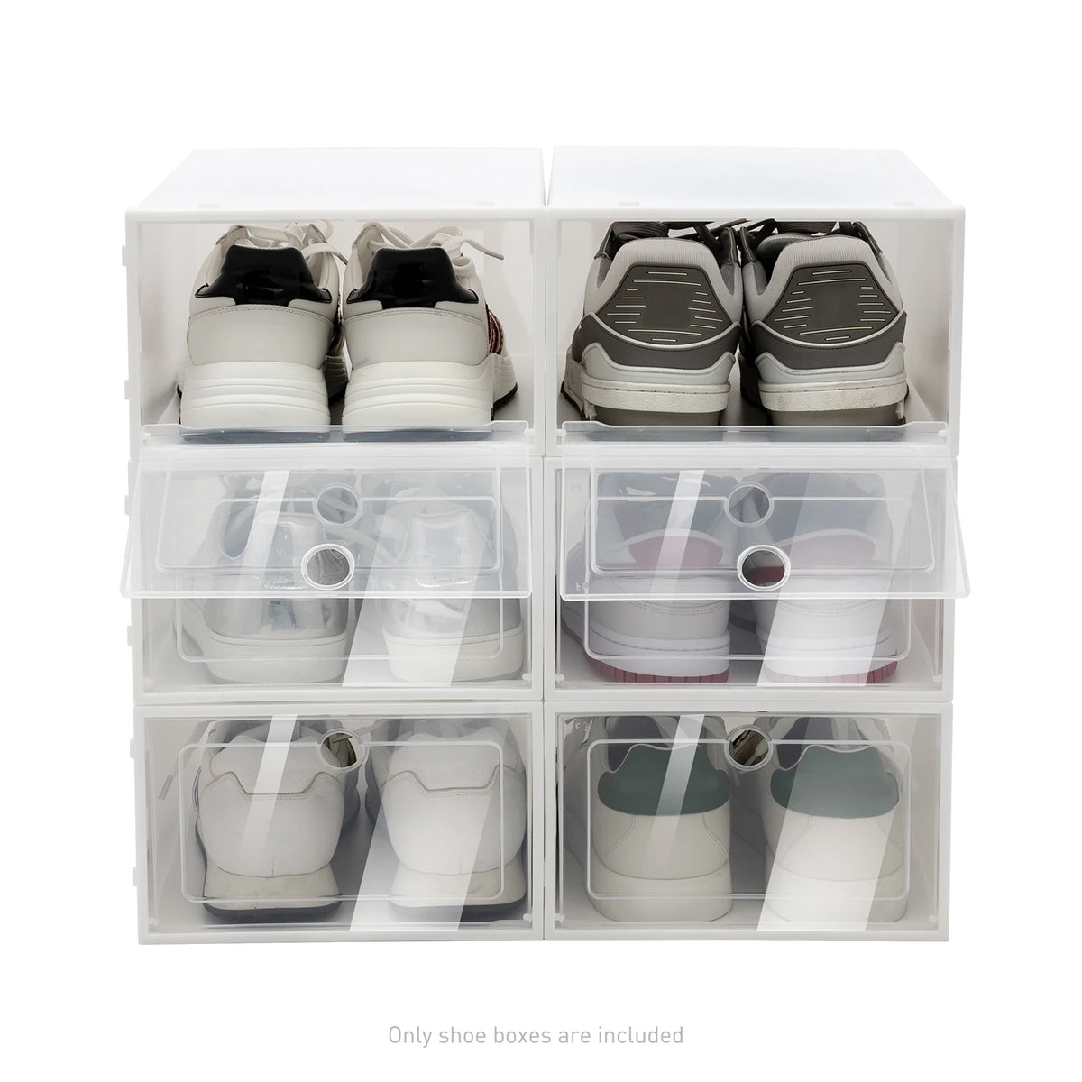 20PCS/24PCS Foldable Flip Clear Shoe Case Home Organizer 33*23*14cm