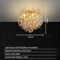 Modern Living Room LED Crystal Gold Large Chandelier Kitchen Long Pendant Lamp