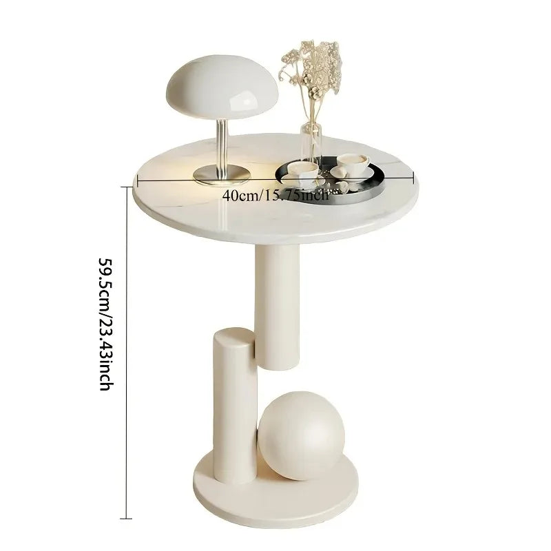 Cream style creative sofa side table, living room small round table, creative coffee table