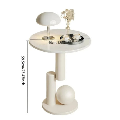 Cream style creative sofa side table, living room small round table, creative coffee table