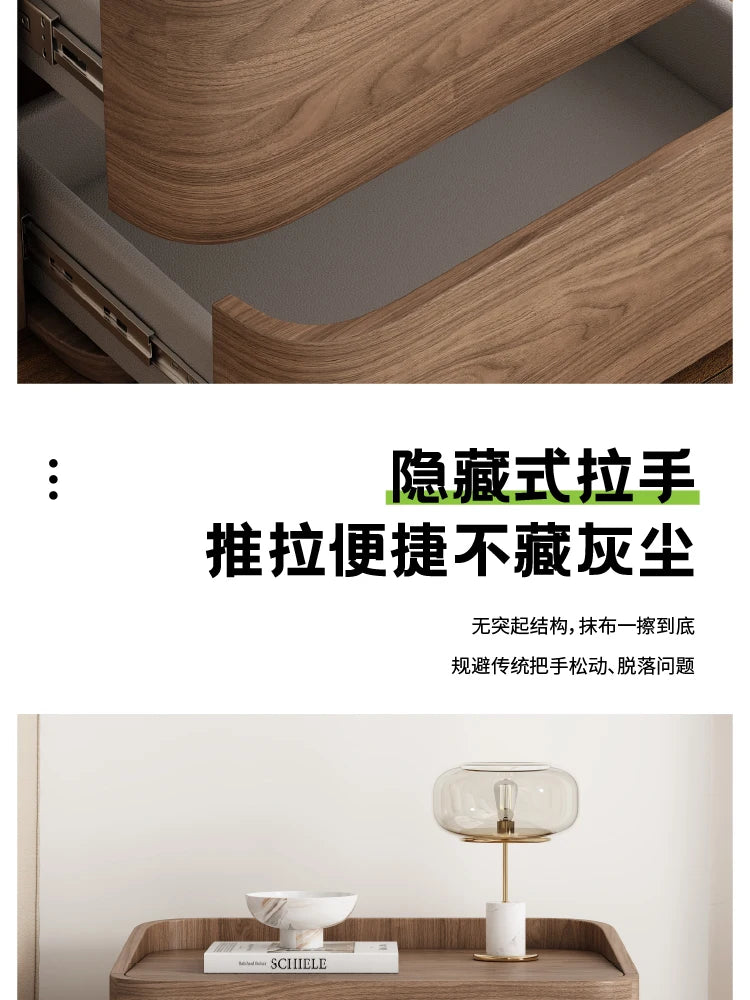 Modern Minimalist Bedside Table Storage Luxury