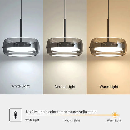 LED Modern Chandelier  With Remote Control 3 Pendant, Minimalist Dining Table Pendant Lights
