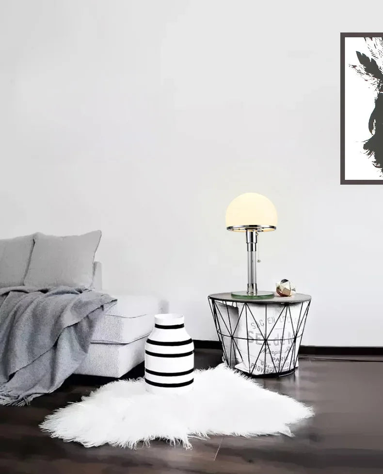 White Table Lamp Danish Designer Nordic Bedside, Living Room