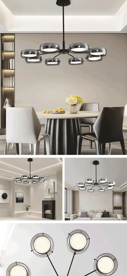 LED Modern Chandelier  With Remote Control 3 Pendant, Minimalist Dining Table Pendant Lights