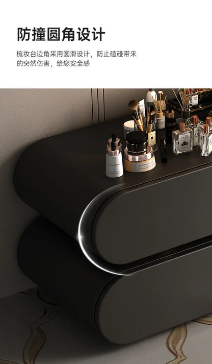 Bedroom Dressing Table Dresser Makeup Mirror Storage Cabinet Light, Luxury Premium Vanity Desk Toiletries Table