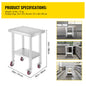 Stainless Steel Kitchen,  Commercial Work Bench Table with Caster Wheels