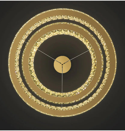 Luxury Gold Ring LED Crystal Chandeliers  Living Dining Room Villa Decoration, Pendant Lights