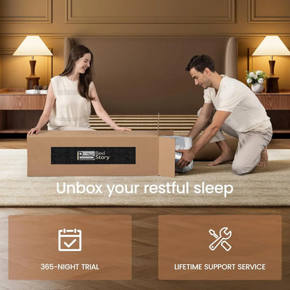 Extra Firm Mattress, 14 Inch Hybrid-Extra Lumbar & Spinal Alignment, Cooling Gel Bed
