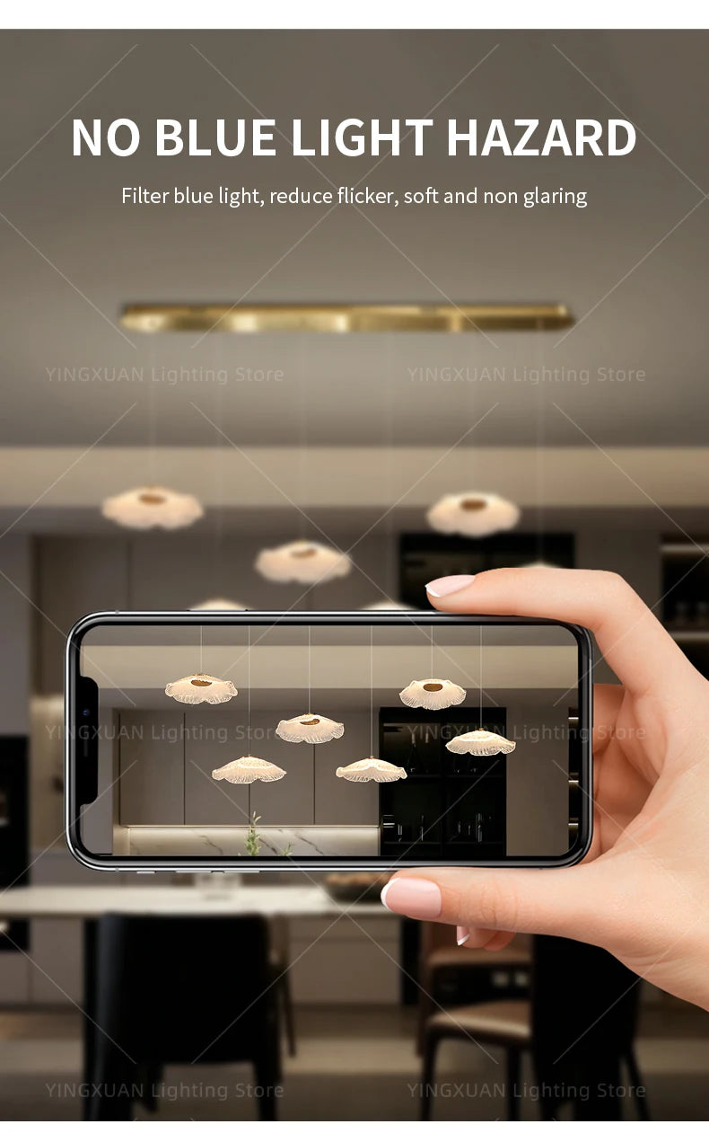 Ceiling Pendant Lamp Glass Suspension Light Dining Table, Kitchen Island bar, Pendant Light for Dining Room