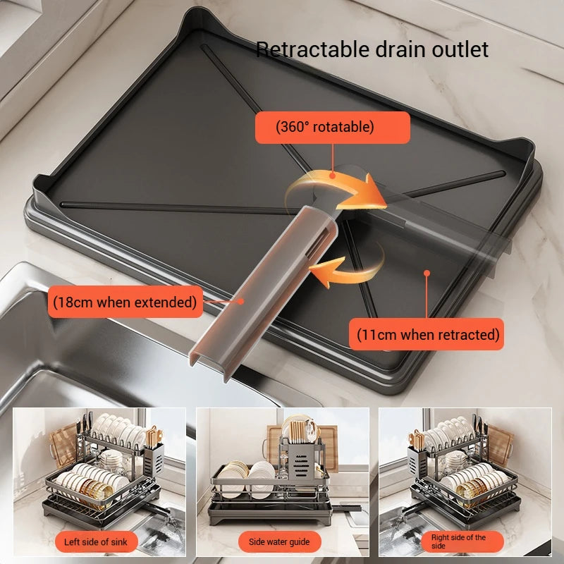 Stainless Steel Dish Drying Rack Adjustable