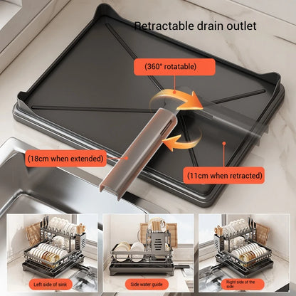 Stainless Steel Dish Drying Rack Adjustable