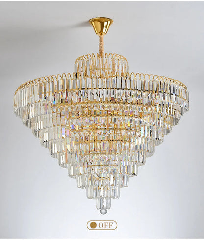 Luxury French Gold Crystal Chandeliers Lighting for Living Room Ceiling Pendant,  Dining Table Light Fixtures