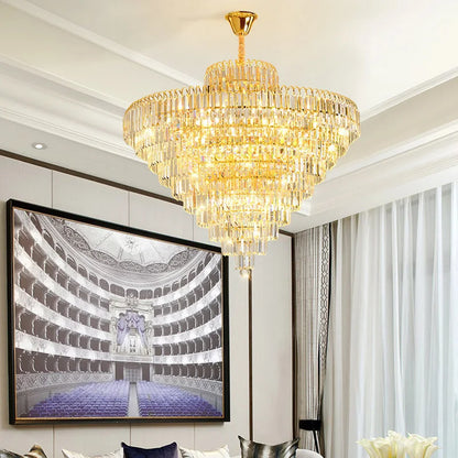 Luxury French Gold Crystal Chandeliers Lighting for Living Room Ceiling Pendant,  Dining Table Light Fixtures