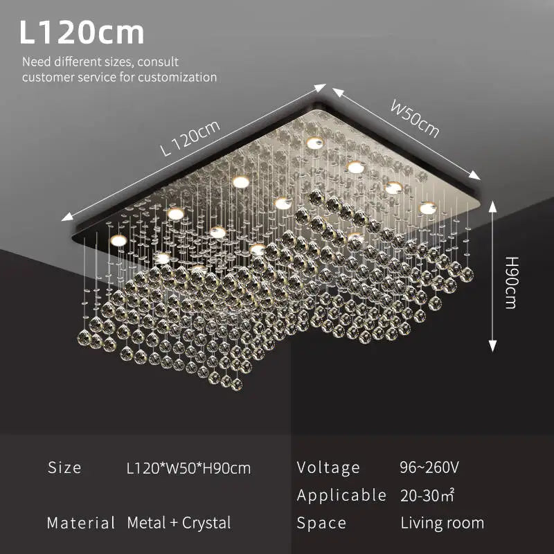 Suspension Lighting Living Room Pendant Lamp for Kitchen Over the Table Crystal Chandelier Pendants