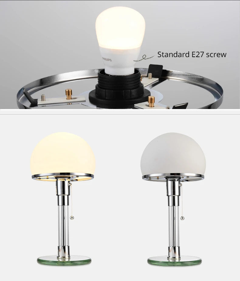 White Table Lamp Danish Designer Nordic Bedside, Living Room