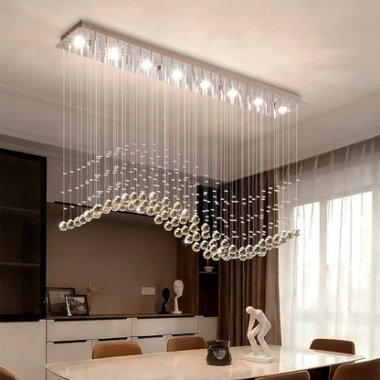 Suspension Lighting Living Room Pendant Lamp for Kitchen Over the Table Crystal Chandelier Pendants