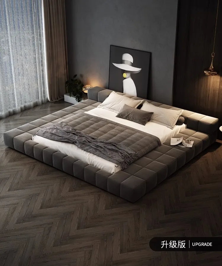 Bedroom Unique Bed Aesthetic Modern Double Bed Luxury Sleeping