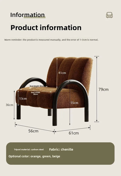 Living Room Armchair,, Chenille Fabric