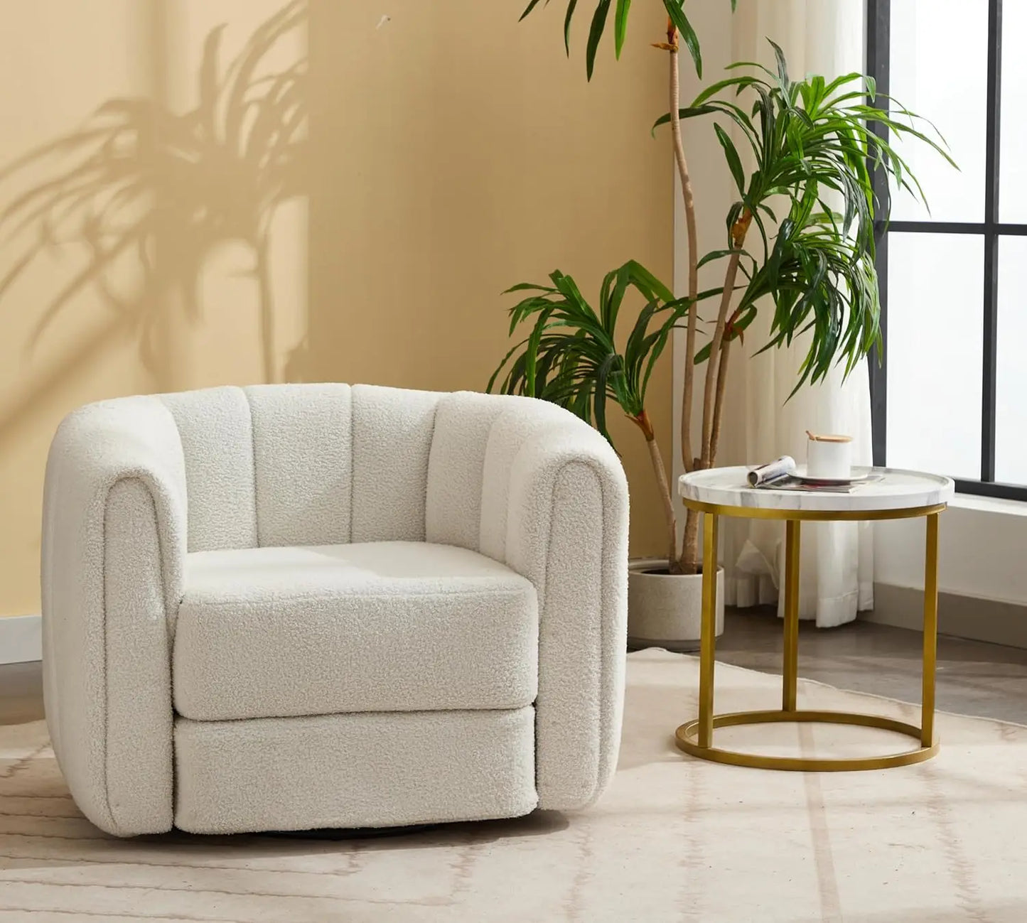 Swivel Set of 2 Comfy Upholstered Barrel Armchair Customized