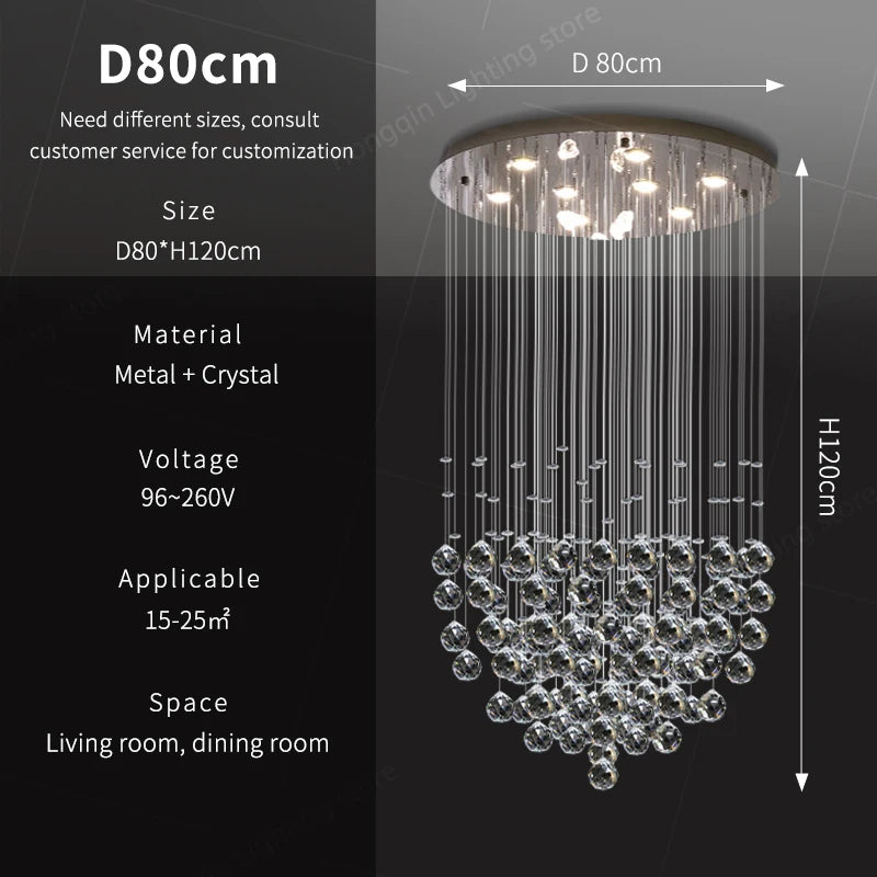 Suspension Lighting Living Room Pendant Lamp for Kitchen Over the Table Crystal Chandelier Pendants