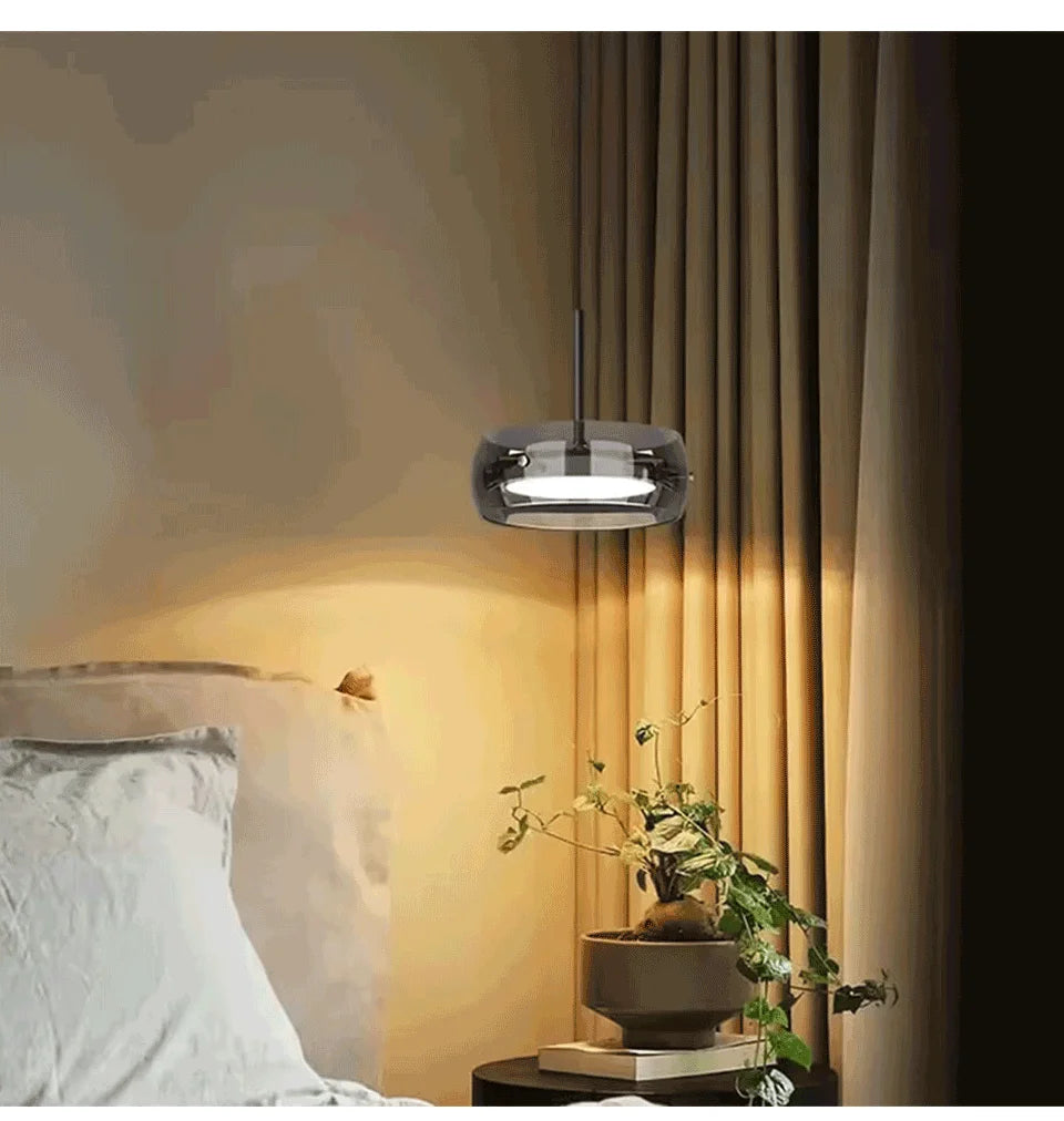 LED Modern Chandelier  With Remote Control 3 Pendant, Minimalist Dining Table Pendant Lights