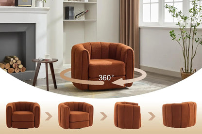 Swivel Set of 2 Comfy Upholstered Barrel Armchair Customized