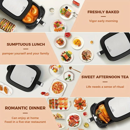 KitCook Large, 1500W 7QT AirFryer, Adjustable Temperature 100-400°F, 8 Presets Menu, Digital Touch Screen