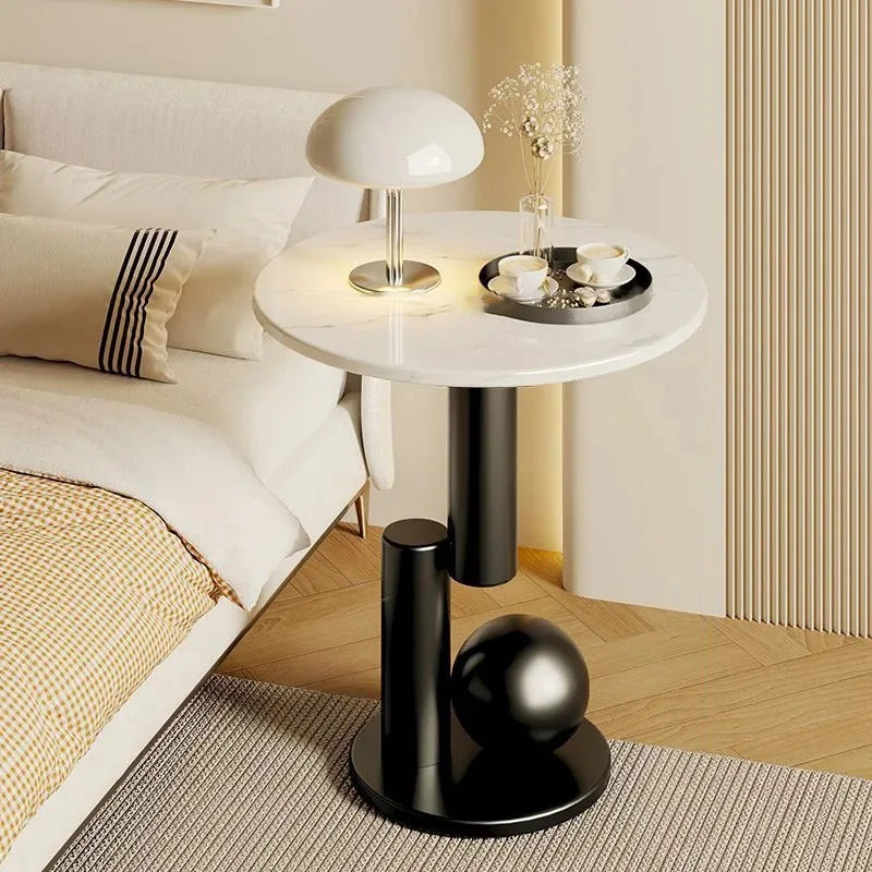 Cream style creative sofa side table, living room small round table, creative coffee table