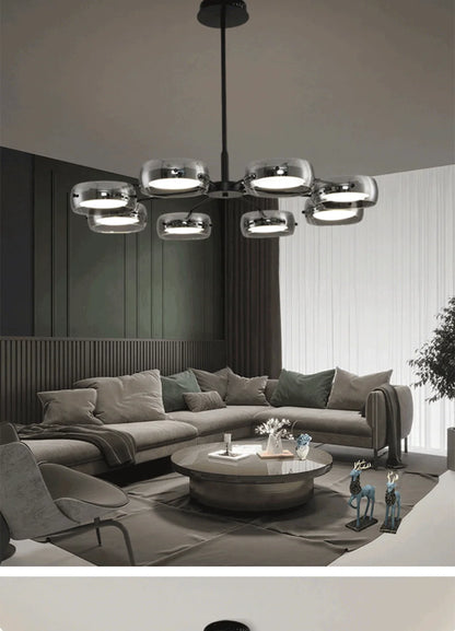 LED Modern Chandelier  With Remote Control 3 Pendant, Minimalist Dining Table Pendant Lights