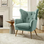 Velvet Accent Chair, Modern Wingback, Velvet Tufted Upholstered, Customized