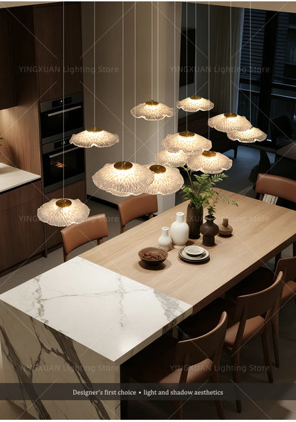 Ceiling Pendant Lamp Glass Suspension Light Dining Table, Kitchen Island bar, Pendant Light for Dining Room