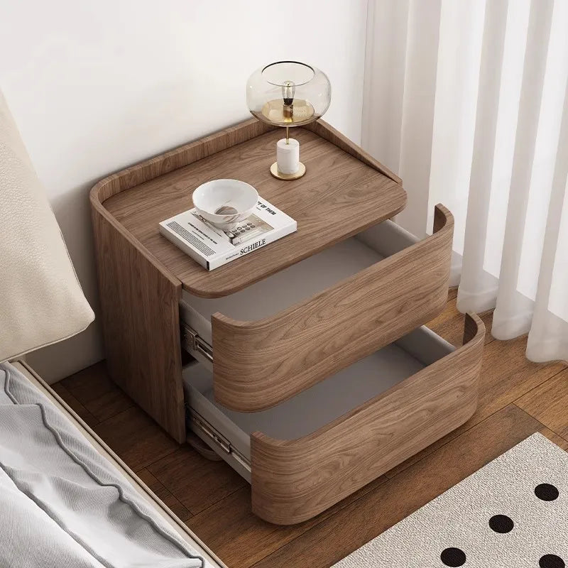 Modern Minimalist Bedside Table Storage Luxury