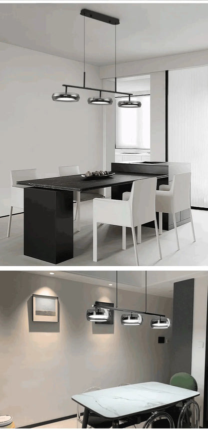 LED Modern Chandelier  With Remote Control 3 Pendant, Minimalist Dining Table Pendant Lights