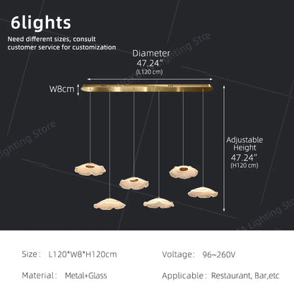 Ceiling Pendant Lamp Glass Suspension Light Dining Table, Kitchen Island bar, Pendant Light for Dining Room