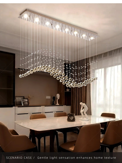 Suspension Lighting Living Room Pendant Lamp for Kitchen Over the Table Crystal Chandelier Pendants